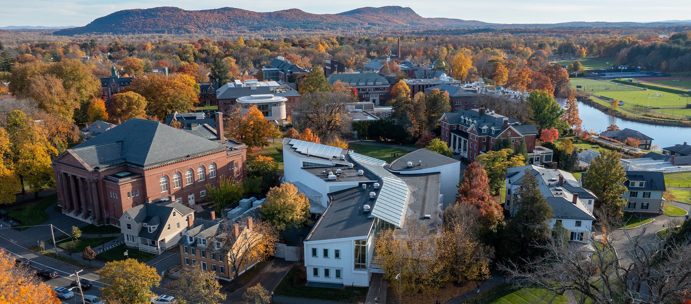 arial view of campus